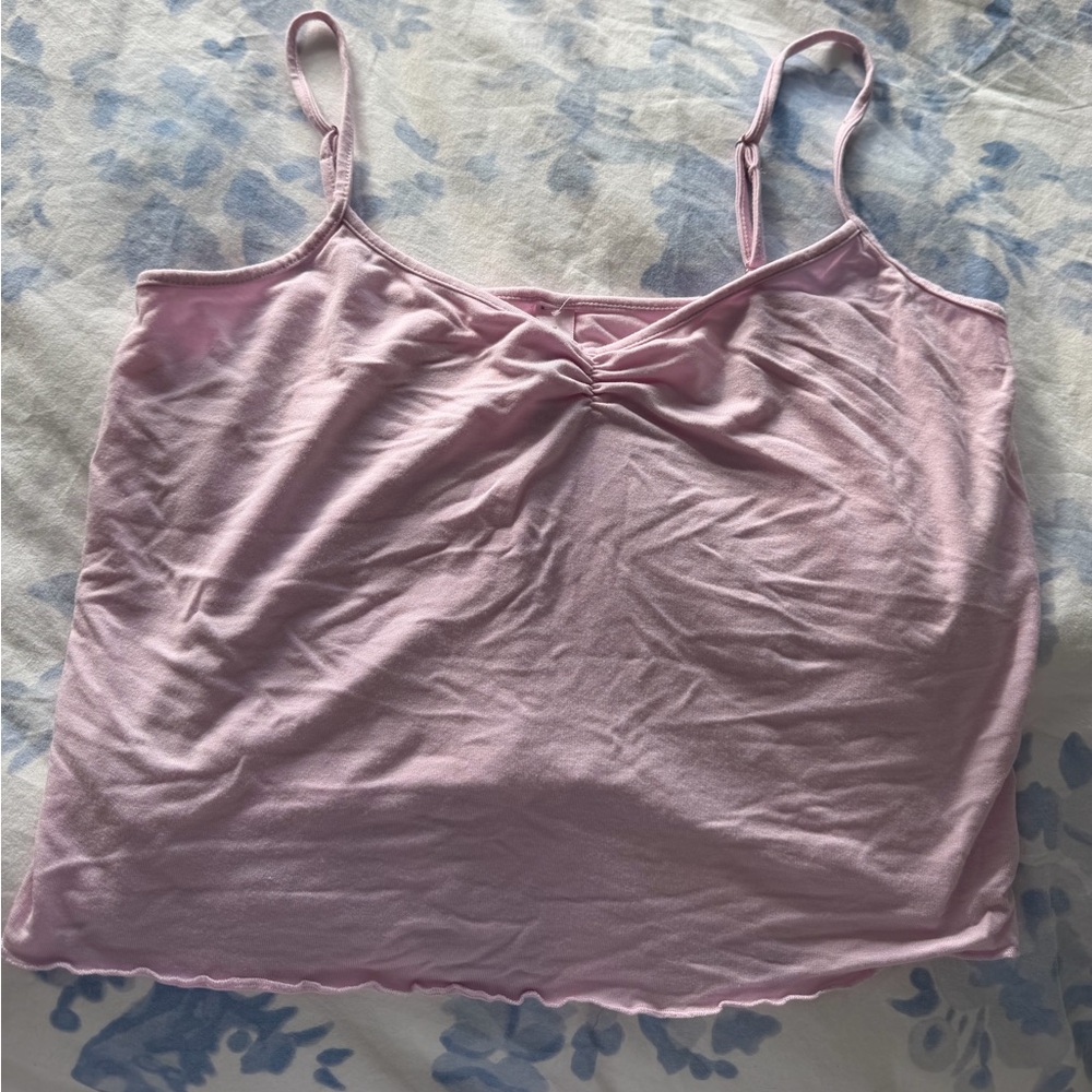 Light Pink Spaghetti Strap Twist Front Cami skims